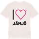 Vintage White t-shirt med Jag älskar Jämjö t-shirt stort tryck