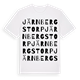 White t-shirt med Järnbergstorp ordlek t-shirt