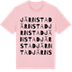 Pink Cotton t-shirt med Järnstad ordlek t-shirt