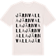Vintage White t-shirt med Järnvalla ordlek t-shirt