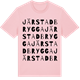Pink Cotton t-shirt med Järstad brygga ordlek t-shirt