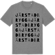 Mid Heather Gray t-shirt med Järstad brygga ordlek t-shirt
