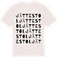 Vintage White t-shirt med Jättestol ordlek t-shirt
