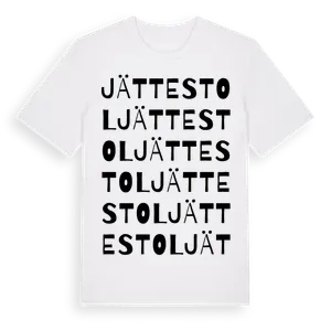 Jättestol ordlek t-shirt – ekologisk bomull t-shirt från Pinshirt