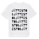 White t-shirt med Jättestol ordlek t-shirt