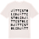 Vintage White t-shirt med Jättestolen ordlek t-shirt