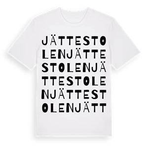 Jättestolen ordlek t-shirt – ekologisk bomull t-shirt från Pinshirt