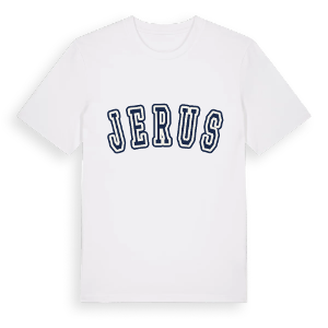 Jerus college t-shirt – ekologisk bomull t-shirt från Pinshirt
