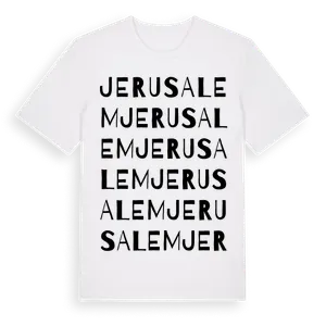 Jerusalem ordlek t-shirt – ekologisk bomull t-shirt från Pinshirt