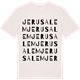 Vintage White t-shirt med Jerusalem ordlek t-shirt