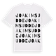 White t-shirt med Joakims udde ordlek t-shirt