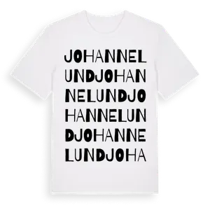 Johannelund ordlek t-shirt – ekologisk bomull t-shirt från Pinshirt