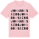 Pink Cotton t-shirt med Johannisberg ordlek t-shirt