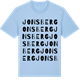 Blue Soul t-shirt med Jonsberg ordlek t-shirt