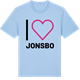 Blue Soul t-shirt med Jag älskar Jonsbo t-shirt stort tryck