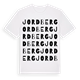 White t-shirt med Jordberg ordlek t-shirt
