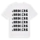White t-shirt med Jordberg ordlek t-shirt