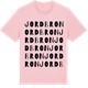 Pink Cotton t-shirt med Jordbron ordlek t-shirt