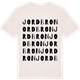 Vintage White t-shirt med Jordbron ordlek t-shirt