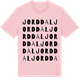 Pink Cotton t-shirt med Jorddal ordlek t-shirt
