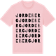 Pink Cotton t-shirt med Jordeberg ordlek t-shirt