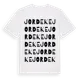 White t-shirt med Jordeke ordlek t-shirt