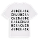 White t-shirt med Judebacken ordlek t-shirt