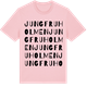 Pink Cotton t-shirt med Jungfruholmen ordlek t-shirt