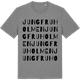 Mid Heather Gray t-shirt med Jungfruholmen ordlek t-shirt