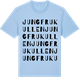 Blue Soul t-shirt med Jungfrukullen ordlek t-shirt