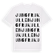 White t-shirt med Jungfrukullen ordlek t-shirt