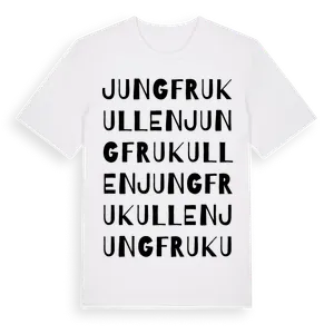 Jungfrukullen ordlek t-shirt – ekologisk bomull t-shirt från Pinshirt