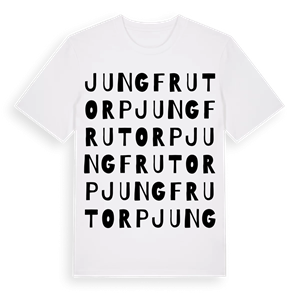 Jungfrutorp ordlek t-shirt – ekologisk bomull t-shirt från Pinshirt