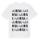 White t-shirt med Jursla ordlek t-shirt