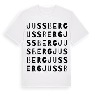 Jussberg ordlek t-shirt – ekologisk bomull t-shirt från Pinshirt