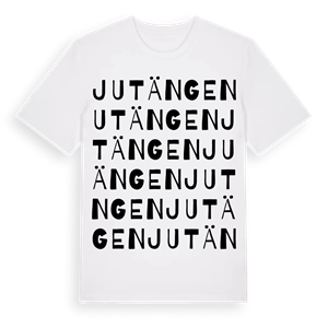 Jutängen ordlek t-shirt – ekologisk bomull t-shirt från Pinshirt