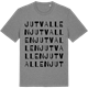 Mid Heather Gray t-shirt med Jutvallen ordlek t-shirt