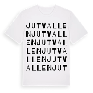 Jutvallen ordlek t-shirt – ekologisk bomull t-shirt från Pinshirt