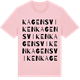 Pink Cotton t-shirt med Kagensviken ordlek t-shirt