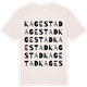 Vintage White t-shirt med Kagestad ordlek t-shirt