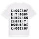 White t-shirt med Kaggebo Fritidsområde ordlek t-shirt