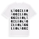 White t-shirt med Käggelbo ordlek t-shirt