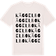 Vintage White t-shirt med Käggelbo ordlek t-shirt