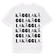 White t-shirt med Käggla ordlek t-shirt