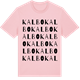 Pink Cotton t-shirt med Kalbo ordlek t-shirt