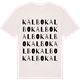 Vintage White t-shirt med Kalbo ordlek t-shirt