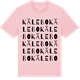 Pink Cotton t-shirt med Kälebo ordlek t-shirt