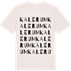 Vintage White t-shirt med Kalerum ordlek t-shirt