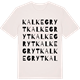 Vintage White t-shirt med Kalkegryt ordlek t-shirt