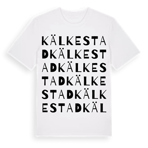 Kälkestad ordlek t-shirt – ekologisk bomull t-shirt från Pinshirt
